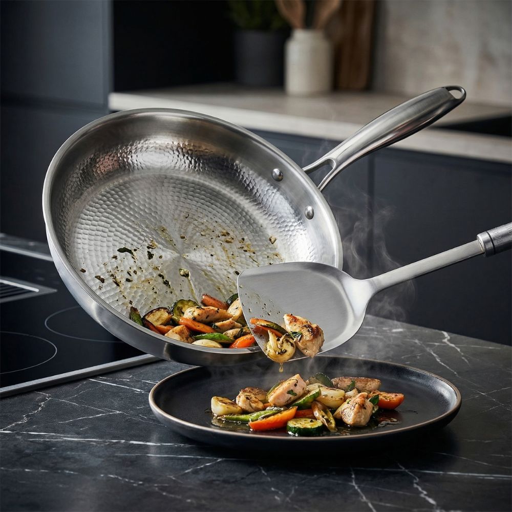Pure Titanium Frying Pan with Utensil Set