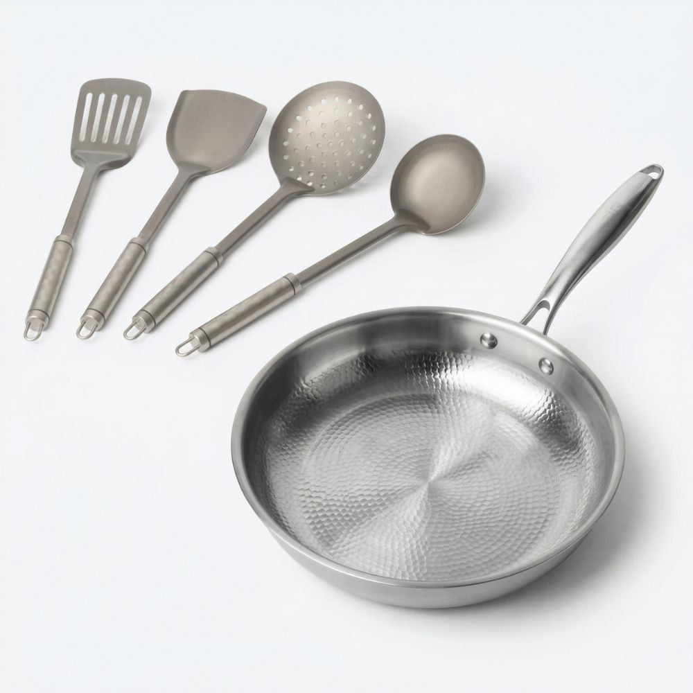Pure Titanium Cookware Starter Set | Pan & Utensils Bundle