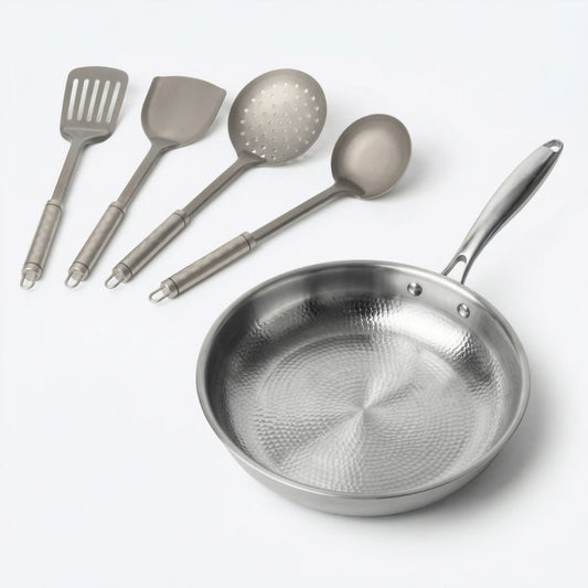 Pure Titanium Cookware Starter Set | Pan & Utensils Bundle