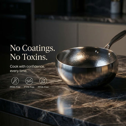 Pure Titanium Frying Pan with Utensil Set