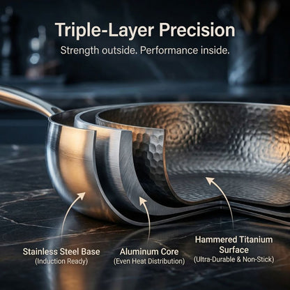 Pure Titanium Frying Pan with Utensil Set